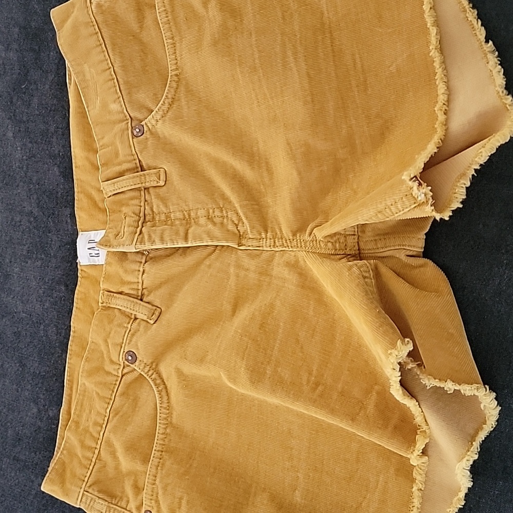 Women's Gap, size 8, corduroy cut-off marigold shorts,